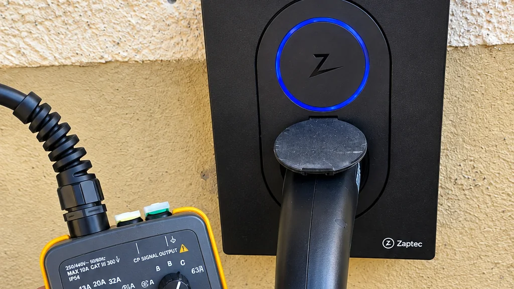 Prüfung einer Zaptec-Wallbox mit Fluke-Prüfadapter durch Michael Kathan